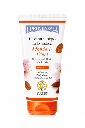 Cremă de corp - Crema corp cu migdale dulci și unt de karité 200 ml, hidratantă pentru piele uscată, efect de catifelare