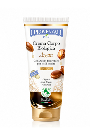 Cremă de corp - Cremă de corp biologică Argan 200 ml, cremă hidratantă pentru piele uscată, cu acid hialuronic, efect nutritiv și regenerant