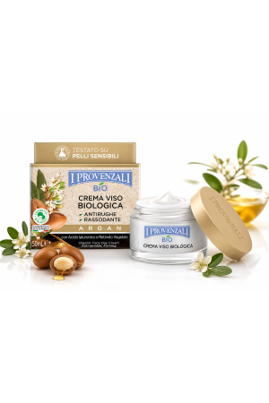 Creme de față - Cremă de față anti-rid de zi Bio Argan 50 ml, cu acid hialuronic, fermitate și hidratare intensă, ten sensibil