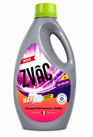 Detergent de rufe - Detergent lichid ZVAC MAX Universal 5L – Orhidee, 125 spălări