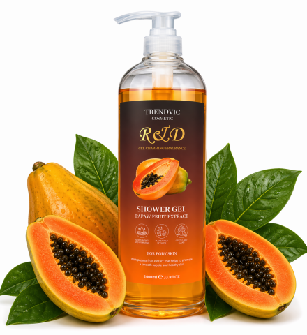 Gel de duș - Gel de Duș Trendvic Papaya 1000 ml – Aromă Tropicală Energizantă