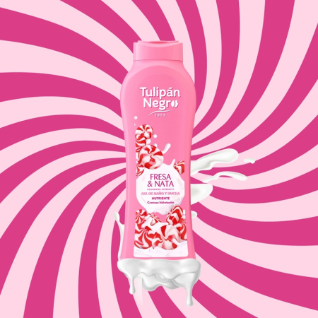 Tulipán Negro Gel de Duș Fresa & Nata 650ML cu Aromă de Căpșuni și Frișcă [1]