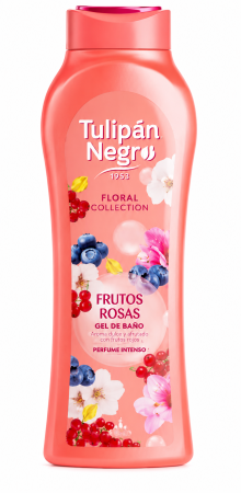 Gel de duș - Tulipán Negro Gel de Duș Frutos Rosas 650ML cu Parfum Floral și Fructat