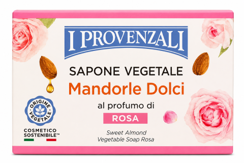 Săpunuri - I Provenzali Sapun Vegetal Migdale Dulci Trandafir 100g