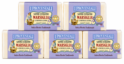 Săpun solid pentru rufe - I Provenzali Set 5 Sapunuri Marsilia Lavanda 750g