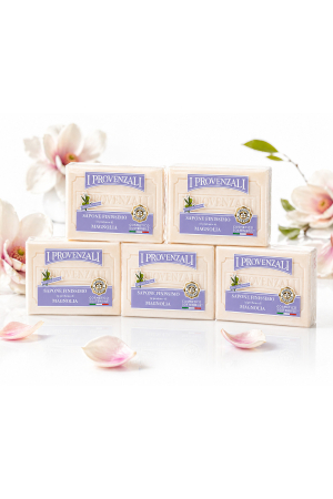 Săpunuri - Săpun Finissimo cu Ulei de Măsline & Parfum de Magnolia 100g - Set 5 Bucăți, , Delicat, Origine Vegetală