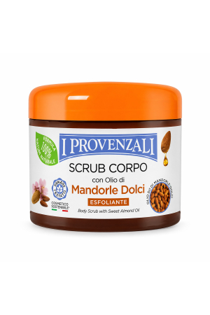 Exfoliante pentru corp - Scrub exfoliant corp 600 g, ulei de migdale dulci, îndepărtează celulele moarte, hidratează și catifelează pielea