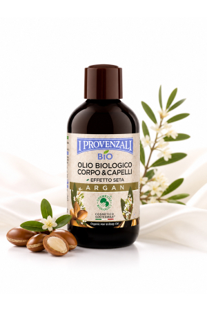 Uleiuri pentru față și corp - Ulei Organic de Argan pentru Corp și Păr 200 ml - BIO, Effetto Seta, Hidratare și Strălucire Naturală