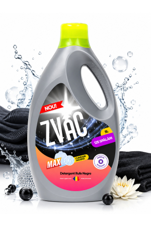 Detergent de rufe - ZVAC MAX Detergent Rufe Negre 5L - 125 Spălări, Curățare Intensă, Protecție Culoare