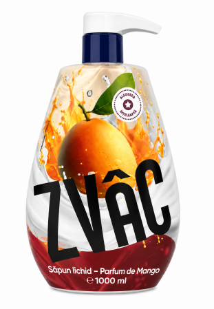 Săpun lichid - ZVAC Săpun Lichid Mango 1000 ml cu Pompă – Parfum Exotic pentru Mâini și Corp
