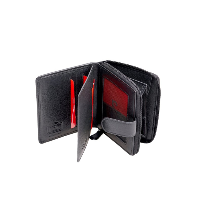 Portofel din piele cu fermoar și nasturi PIERRE CARDIN [2]