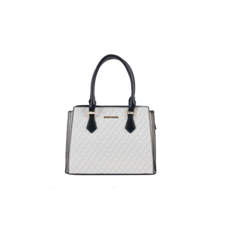 Accesorii femei - GEANTA DE MÂNĂ CU LOGO PIERRE CARDIN ȘI CUREA DE UMĂR DIN PIELE ECO ,ALB