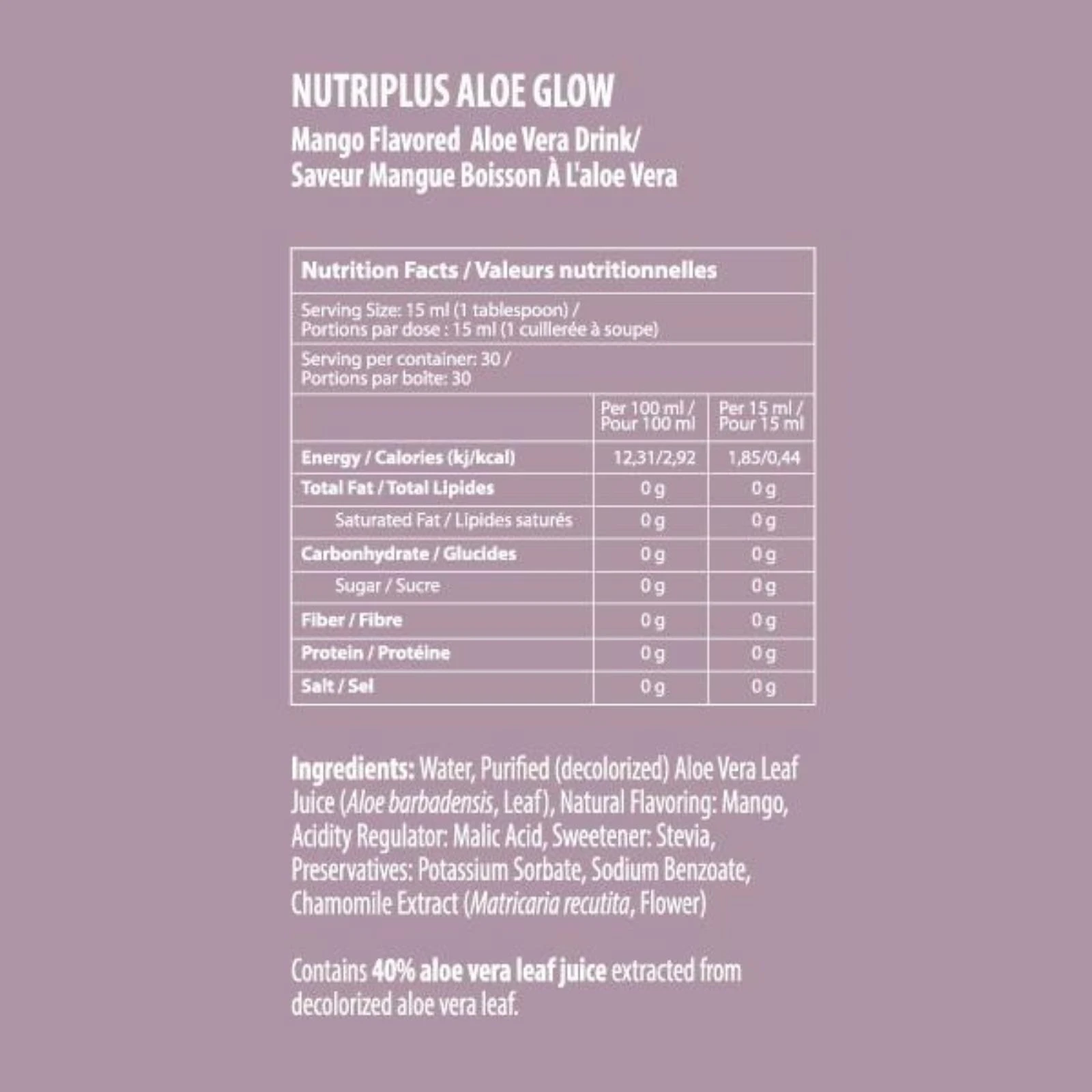 NUTRIPLUS Aloe Glow - Mango 450ml [1]