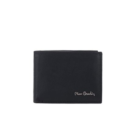 ACCESORII & STIL - Portofel din piele Pierre Cardin cu logo metalic