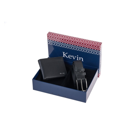 Set Curea și Portofel Bărbătesc  Kevin Jeans