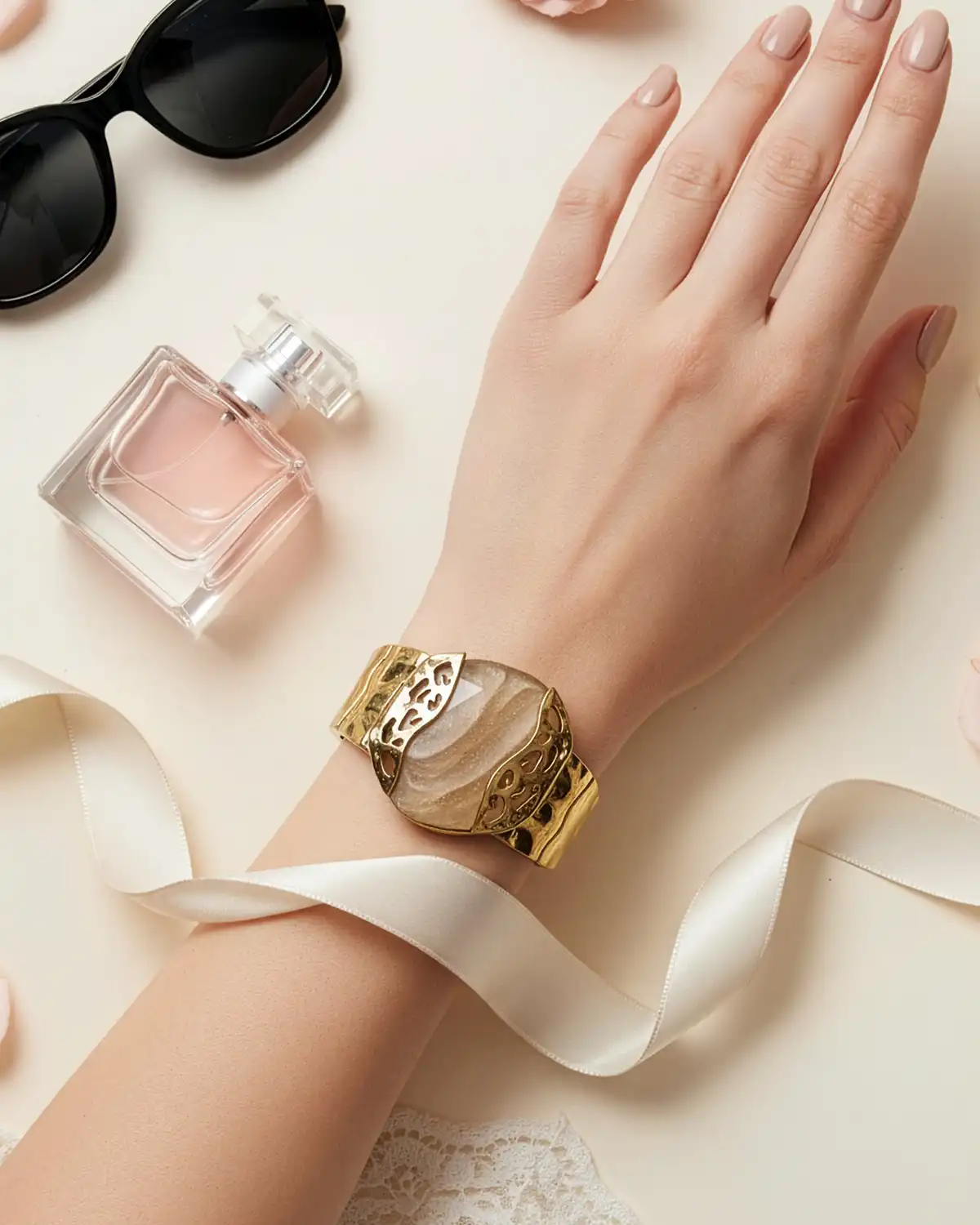 Gablonțuri - Brățară Magdy Amaryllis cappuccino