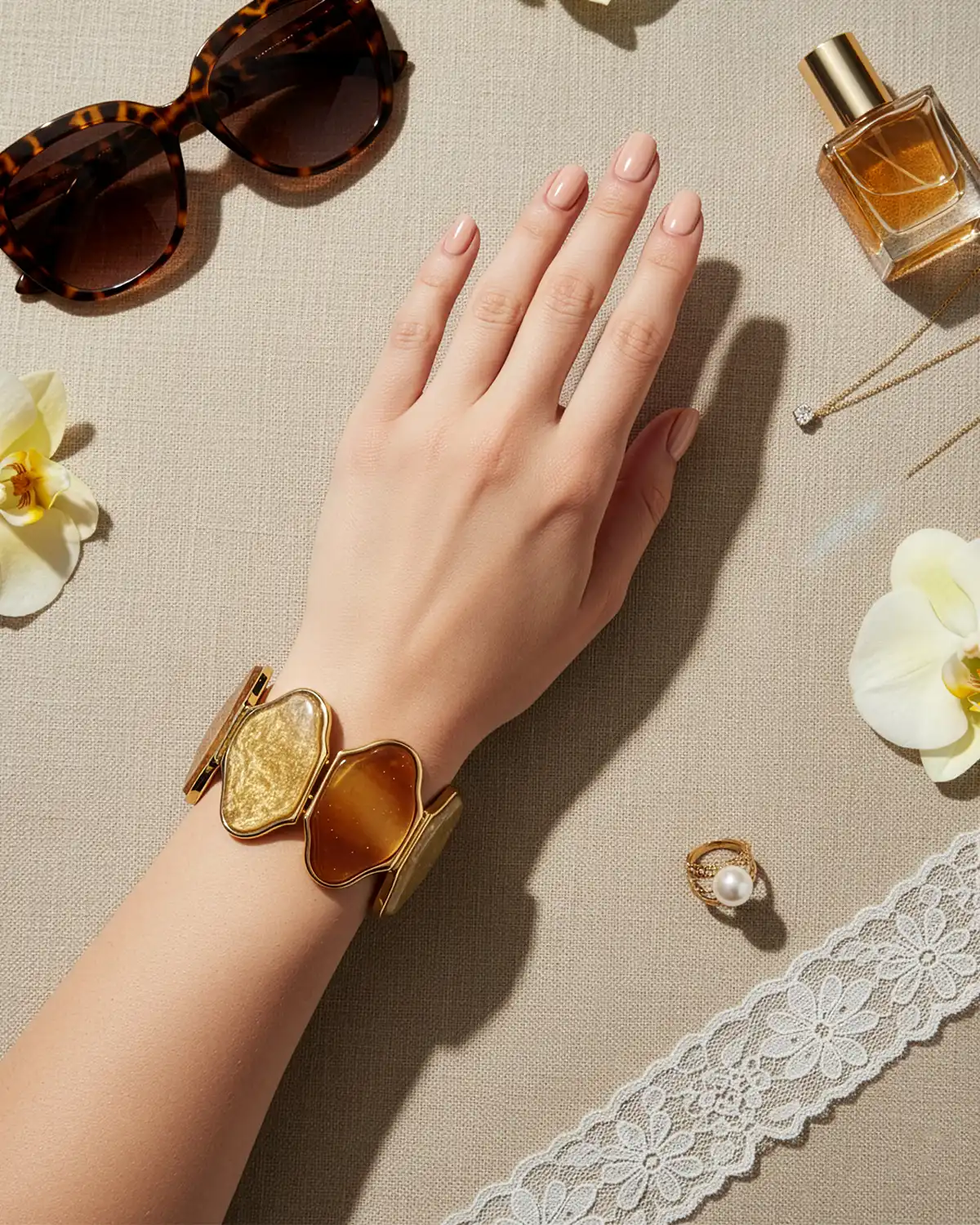 Brățări - Brățară Magdy Inès caramel