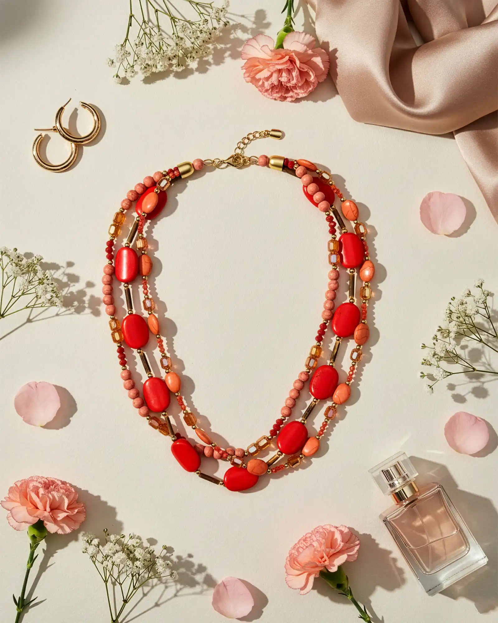 Coliere & Lanțuri - Colier Magdy Beija-Flor roșu