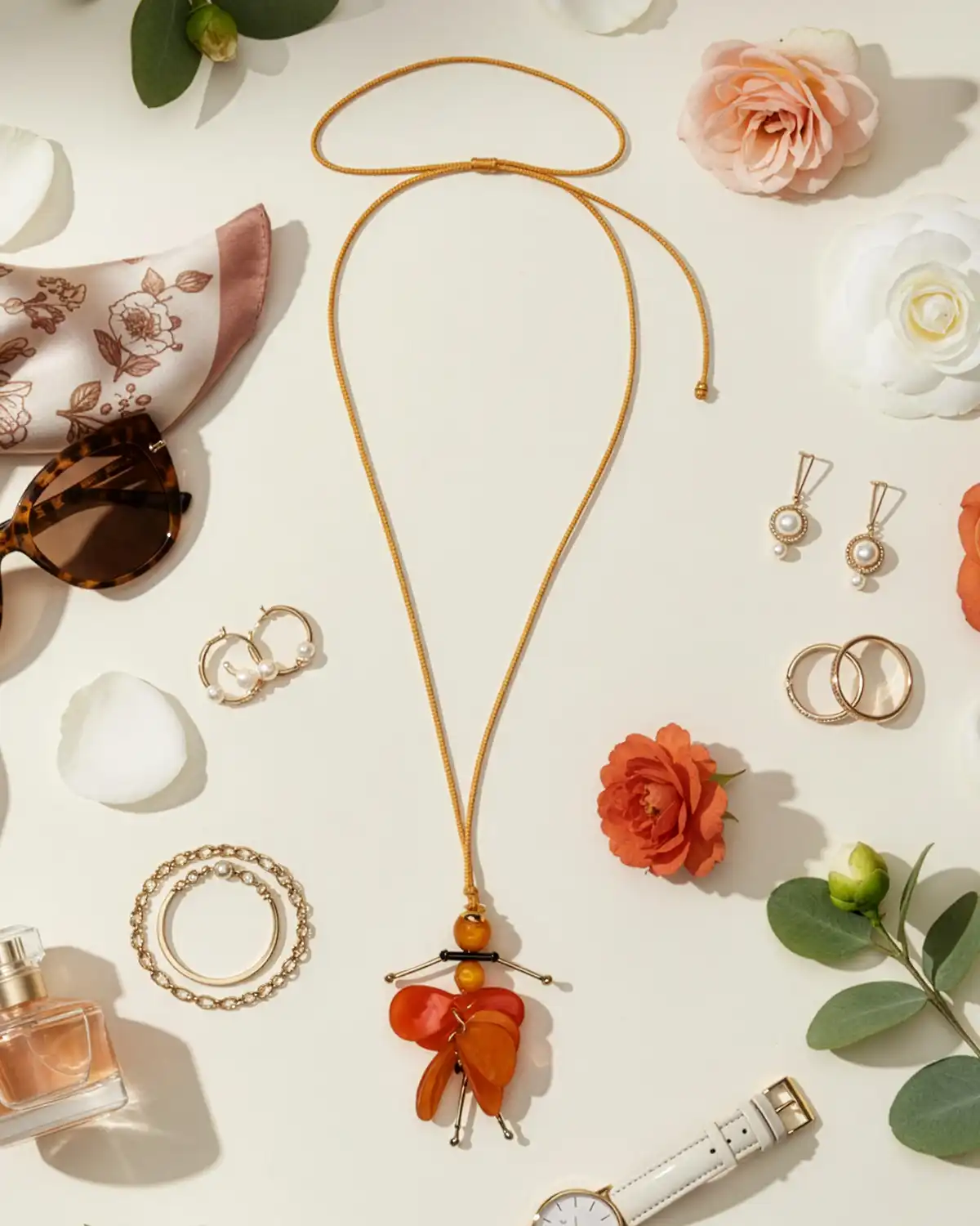 Coliere & Lanțuri - Colier Magdy Courchevel Altiport portocaliu