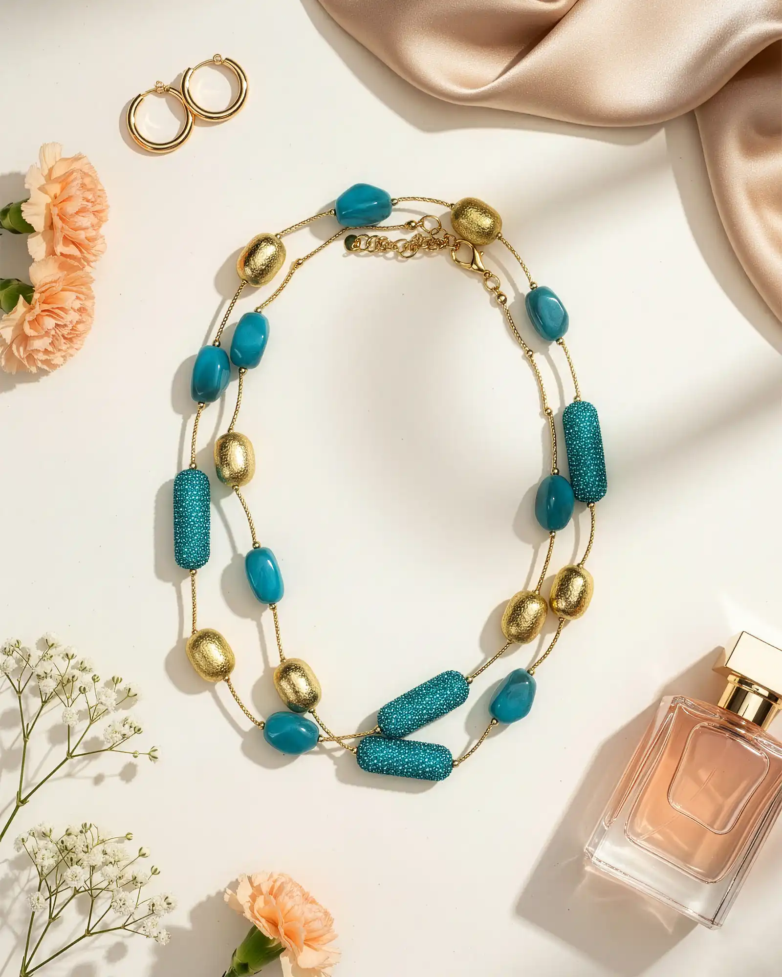 Gablonțuri - Colier Magdy Elara Vian turcoaz