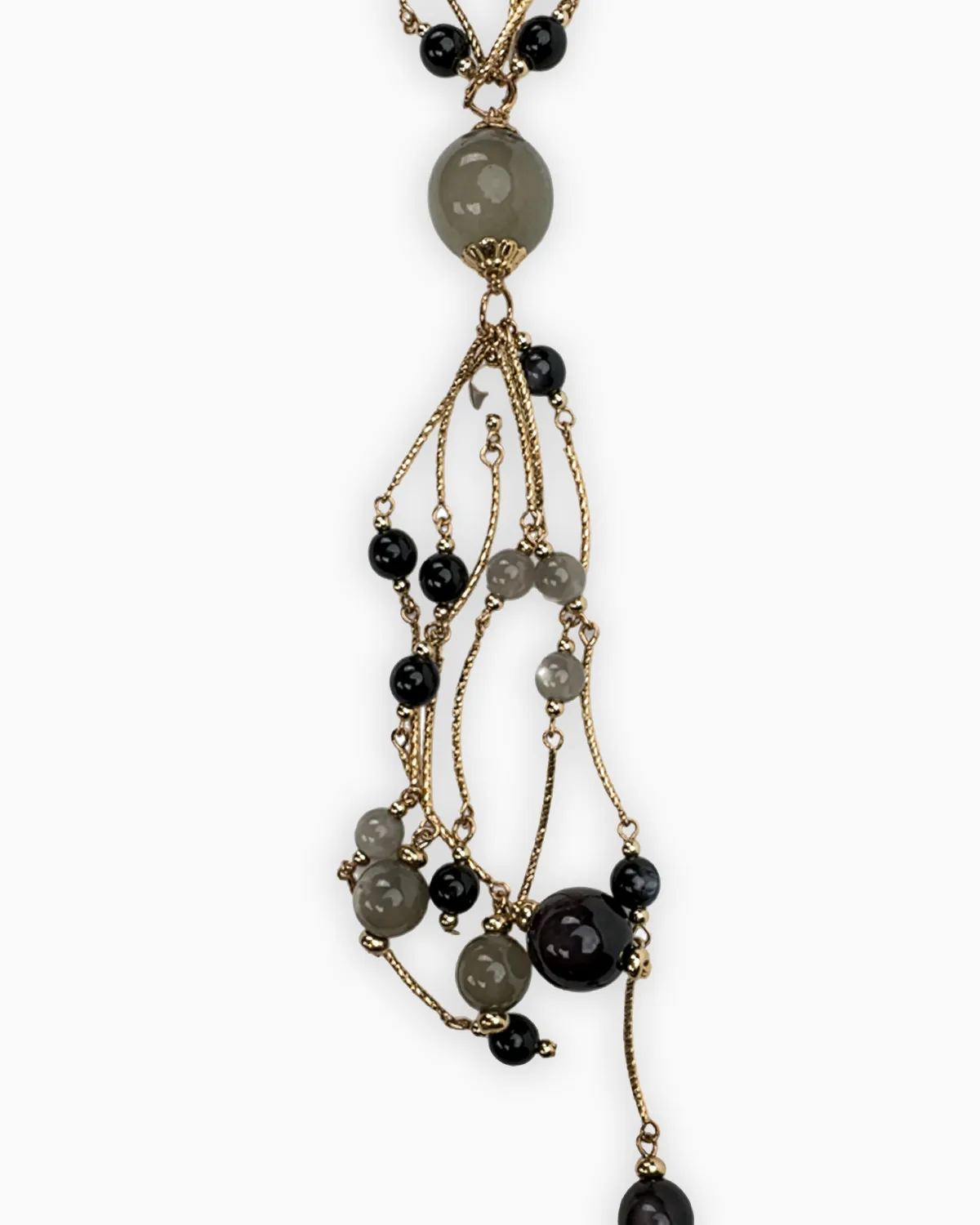 Colier Magdy Oriana auriu cu negru [1]