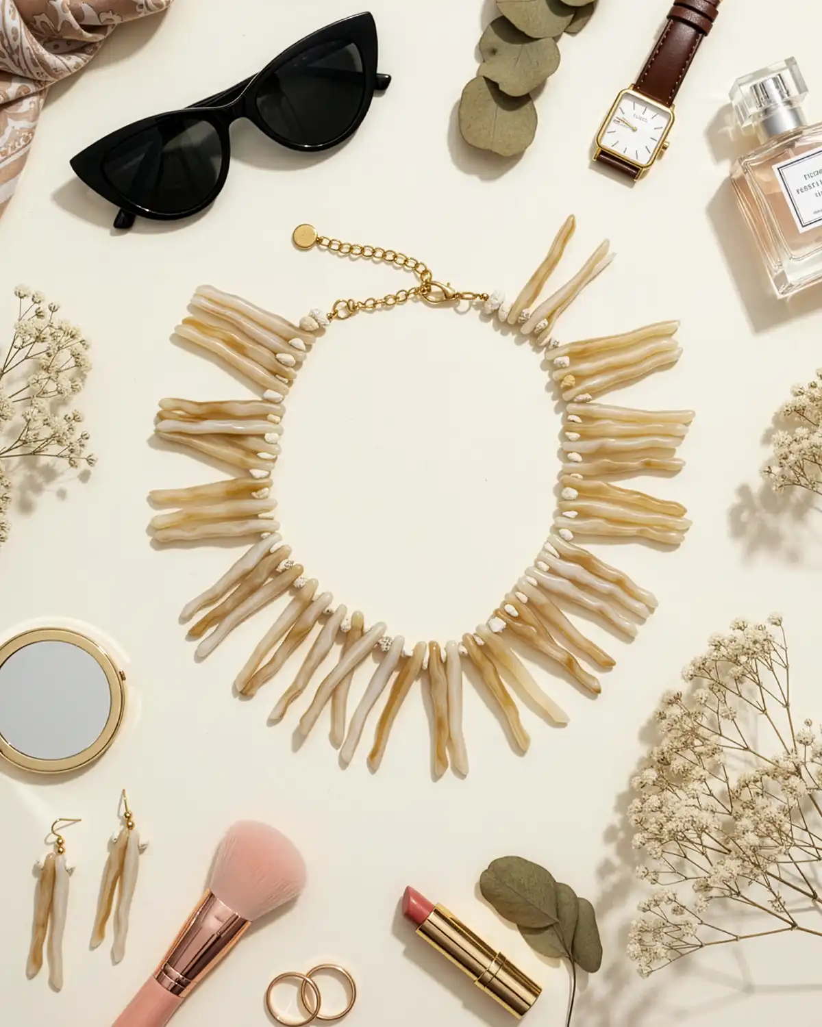 Coliere & Lanțuri - Colier Magdy Scheherazade crem