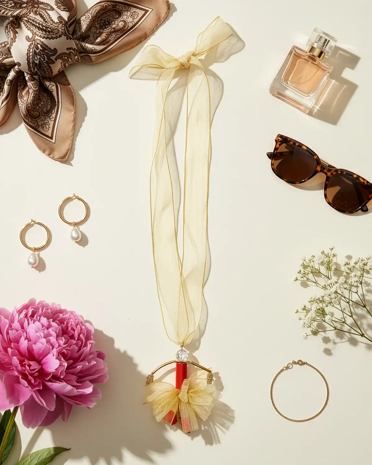 Gablonțuri - Colier Magdy Serenissima crem