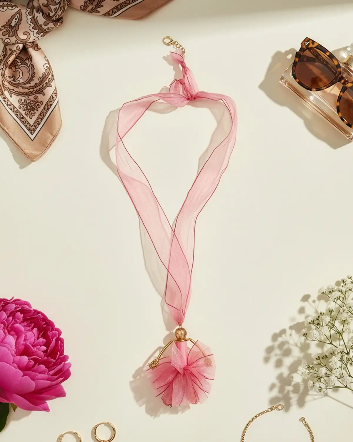 Gablonțuri - Colier Magdy Serenissima roz