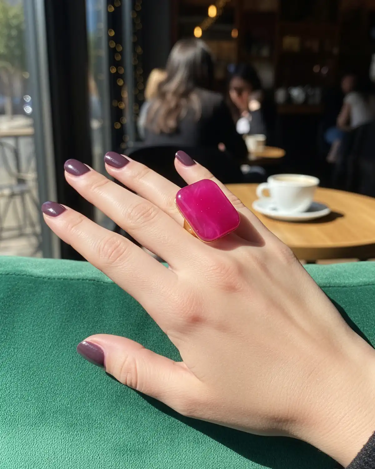 Gablonțuri - Inel Magdy Isolde fucsia