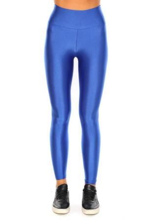 Colanti - Colanți damă lucioși cu talie înaltă Lady Hürrem, Culoare Albastru, material elastic, model sport-fashion