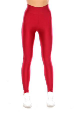 Colanti - Colanți damă lucioși cu talie înaltă Lady Hürrem, Culoare Rosu, material elastic, model sport-fashion