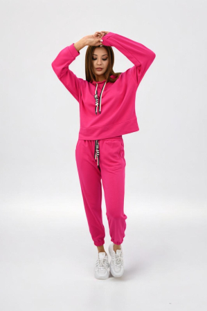 Îmbrăcăminte pentru femei - Trening damă– hanorac scurt cu glugă & pantaloni sport lejeri| Stil casual modern