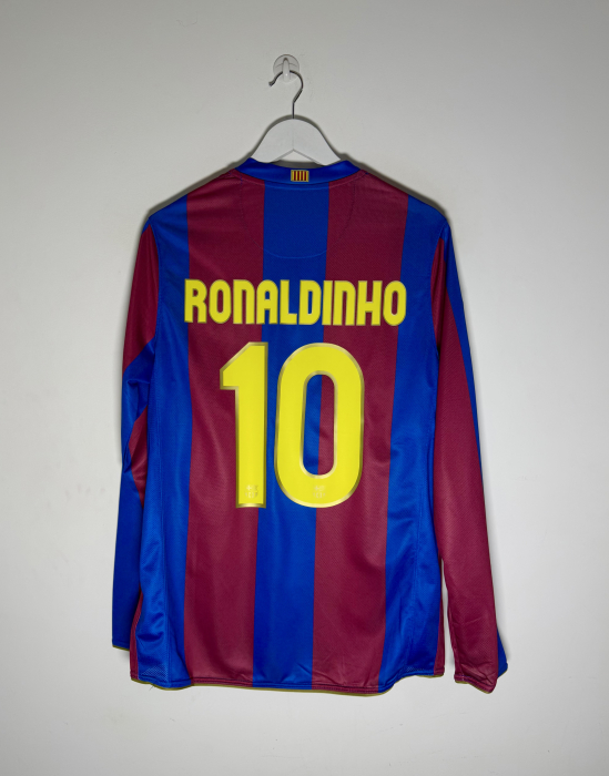 Longsleeve Barcelona 2007-08 Home - Ronaldinho [2]