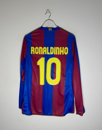 Longsleeve Barcelona 2007-08 Home - Ronaldinho [1]