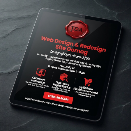 Design și Optimizare UI/UX pentru Magazine Gomag - Design și Optimizare UI/UX pentru Magazine Gomag