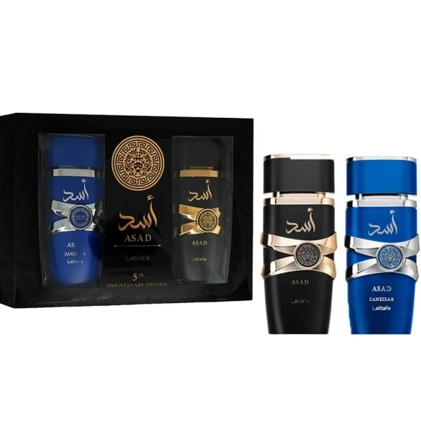 Lattafa Set cadou Asad Eau de Parfum 100ml + Asad Zanzibar Eau de Parfum 100ml [2]