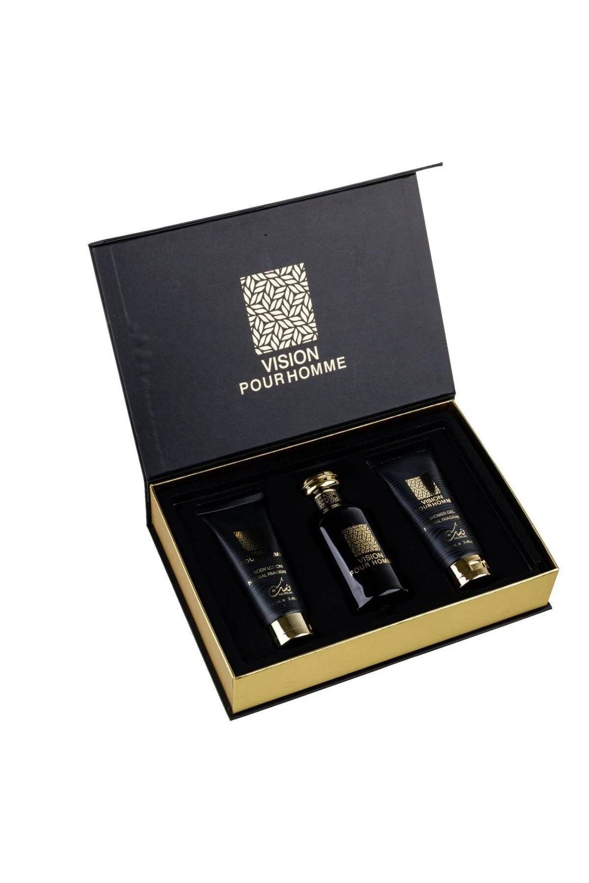 Set cadou Vision Pour Homme, Nusuk, Men, Eau de Parfum 100ml + Gel de duș 100ml + Loțiune de corp 100ml [1]