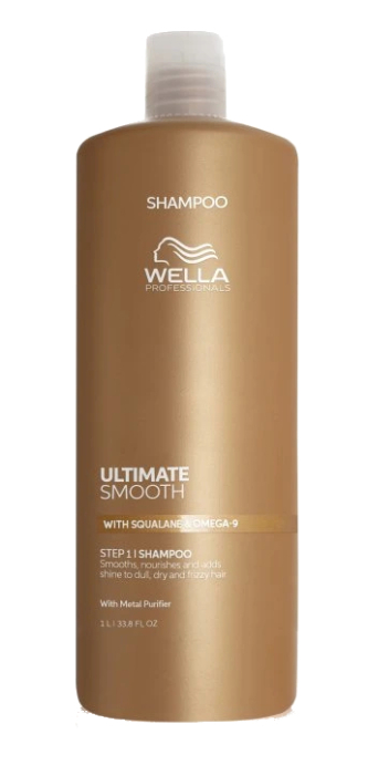 Wella Professionals Șampon Wella Ultimate Smooth 1000ml – Îngrijire hidratantă cu squalan și Omega 9 pentru par uscat [1]