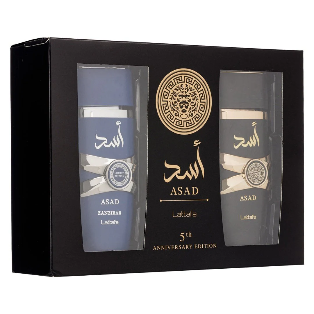 Parfumuri femei - Lattafa Set cadou Asad Eau de Parfum 100ml + Asad Zanzibar Eau de Parfum 100ml