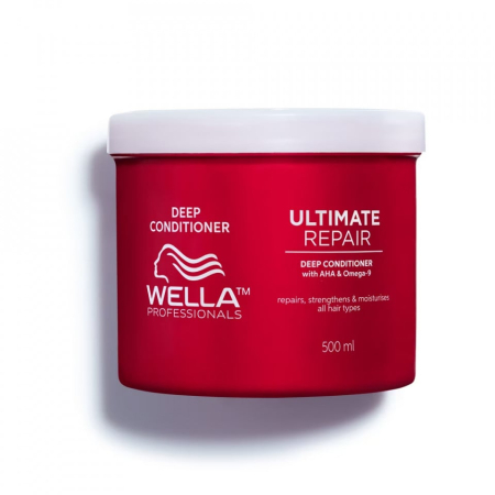 Îngrijirea părului - Wella Professionals Balsam/Tratament cu AHA și Omega 9 pentru păr deteriorat Ultimate Repair Wella Professionals, 500ml