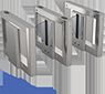 Porti retractabile pentru una sau mai multe cai de acces, cu calea de trecere de 550mm, modul dublu de mijloc - BMFB-2216-900-2 [2]