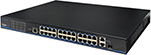 Switch ethernet PoE+, 24 porturi 10/100Mbps POE+ downlink, 2 porturi 10/100/1000Mbps uplink, 1 port SFP 1000Mbps uplink (combo), 1 port Management... - UTP3226TS-PSB [2]