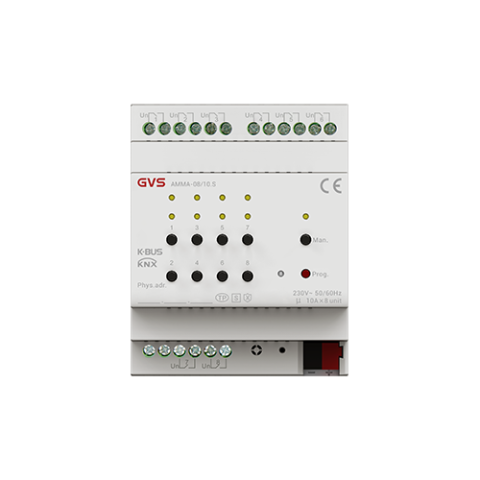 Smart Home & KNX - Actuator multifunctional- actuator/ jaluzele/ ventilatie - AMMA-08/10.1