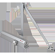 Feronerie & Accesorii Uși - Amortizor hidraulic cu brat reglabil, pentru usi de 15~150kg si latime de pana la 1.5m, argintiu - SA-901-6BW-sv