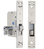 Încuietori & Electromagneți - Broasca electrica standard european cu bolt tip carlig pentru usi glisante, fail-secure, monitorizare, IP65 - YSD-230NO