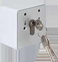 Butoane Acces & Panică - Buton aplicabil cu cheie, doua contacte NO independente, - SMB-S0272RSP