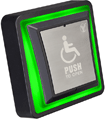 Control Acces & Pontaj - Buton de iesire de dimensiuni mari pentru persoane cu - PBK-871(LED)