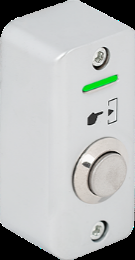 Control Acces & Pontaj - Buton de iesire de mici dimensiuni, aplicabil cu LED de semnalizare, din aliaj de Zinc, pentru exterior - SMB-S001L