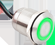 Butoane Acces & Panică - Buton de putere mare, 10A, contact NO, Led semnalizare - FLM19-FW-6-EX-rdgn