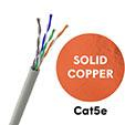 Rețelistică & PoE - CABLU UTP CAT5e 100% Cupru, Ø 0.46mm; 100MHz; GRI; ROLA 305M - UTP5E-PVC